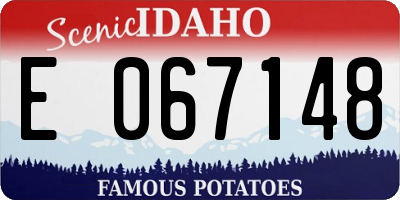 ID license plate E067148