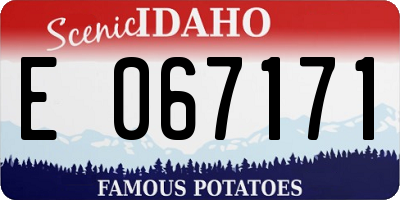 ID license plate E067171