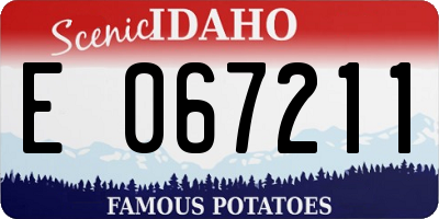 ID license plate E067211