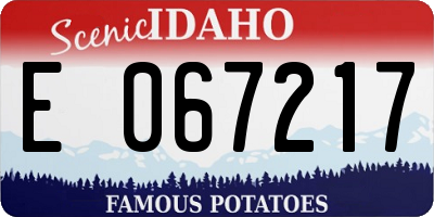 ID license plate E067217