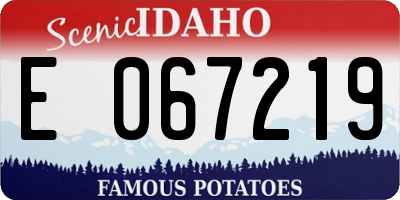 ID license plate E067219