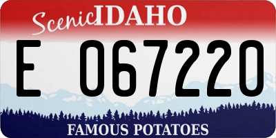 ID license plate E067220