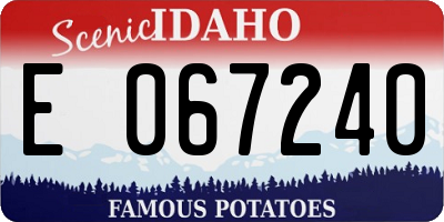 ID license plate E067240