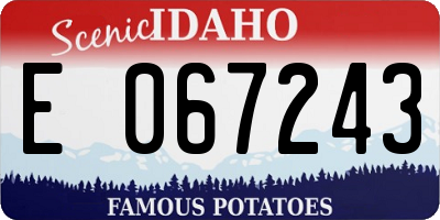 ID license plate E067243