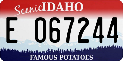 ID license plate E067244