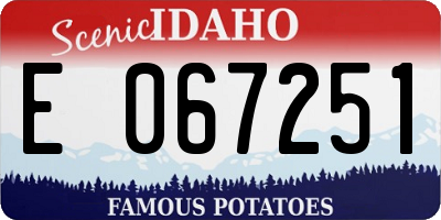 ID license plate E067251