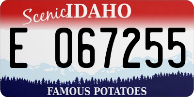 ID license plate E067255
