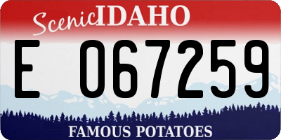 ID license plate E067259