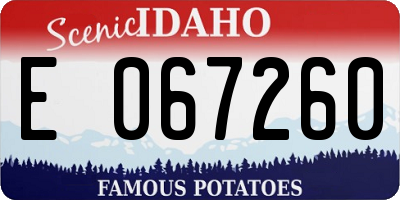 ID license plate E067260