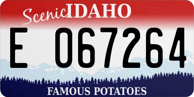 ID license plate E067264