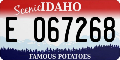 ID license plate E067268