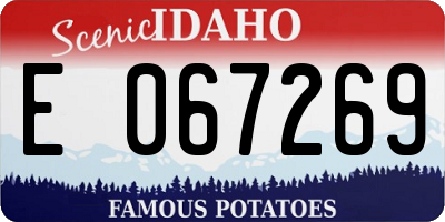 ID license plate E067269