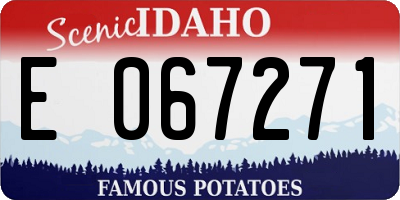 ID license plate E067271