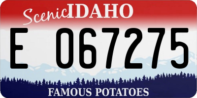 ID license plate E067275