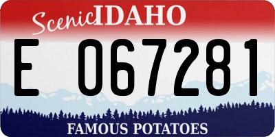 ID license plate E067281