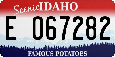 ID license plate E067282