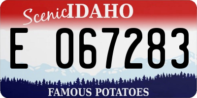 ID license plate E067283