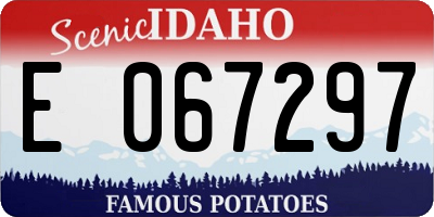 ID license plate E067297
