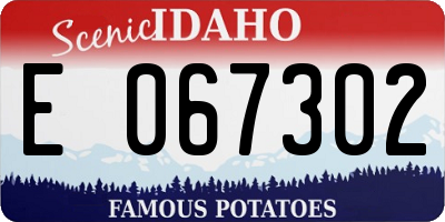 ID license plate E067302