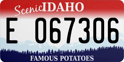 ID license plate E067306