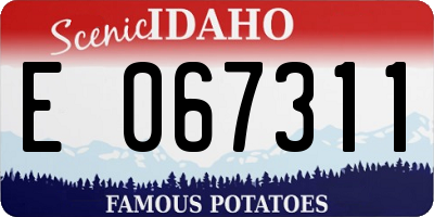 ID license plate E067311