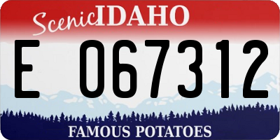 ID license plate E067312