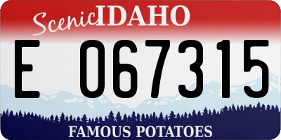 ID license plate E067315
