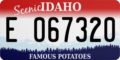 ID license plate E067320