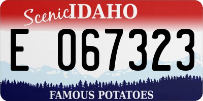 ID license plate E067323