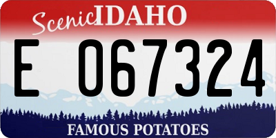 ID license plate E067324