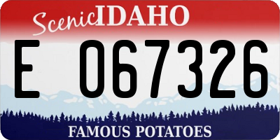 ID license plate E067326