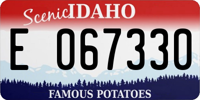 ID license plate E067330