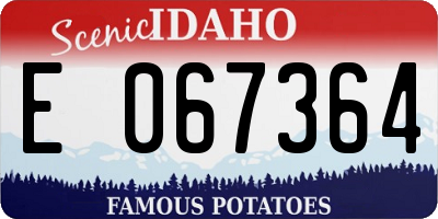 ID license plate E067364
