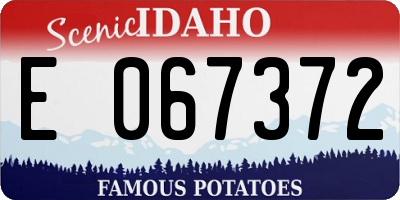 ID license plate E067372
