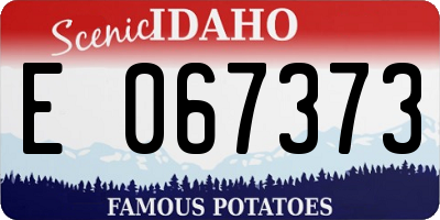ID license plate E067373