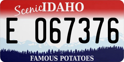 ID license plate E067376
