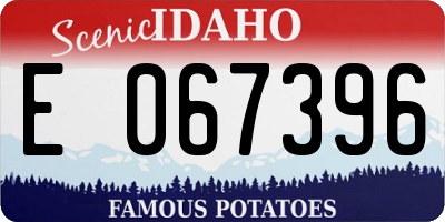 ID license plate E067396