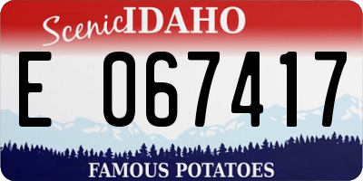 ID license plate E067417