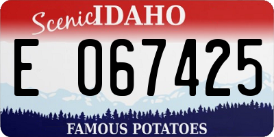 ID license plate E067425