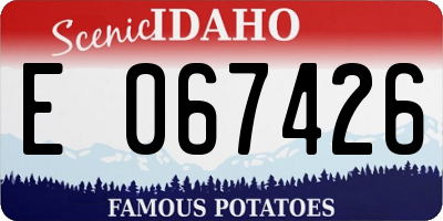 ID license plate E067426