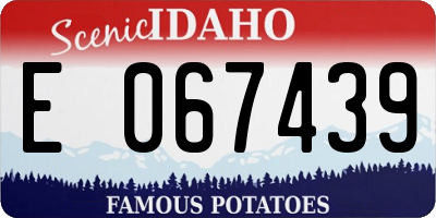 ID license plate E067439