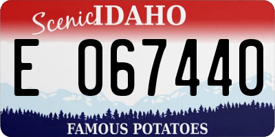 ID license plate E067440