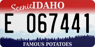 ID license plate E067441