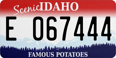 ID license plate E067444