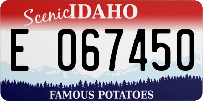 ID license plate E067450