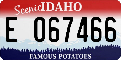 ID license plate E067466