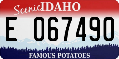 ID license plate E067490
