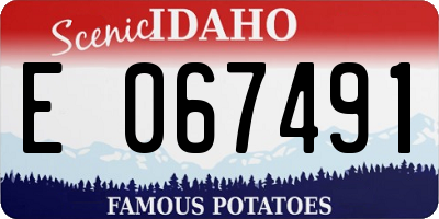 ID license plate E067491