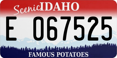 ID license plate E067525
