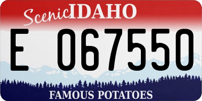 ID license plate E067550